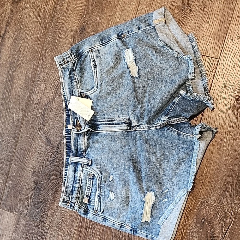 Aerie Denim Jean Shorts Distressed Size M